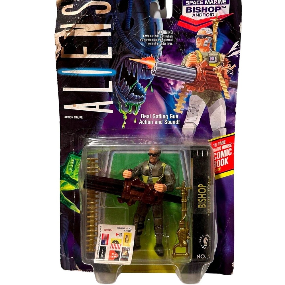 Aliens Bishop Android Space Marine Action‎ Figure Gatling Gun Comic Book